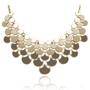 Multi-color Gold-Plated Necklace (Toffee Color)
