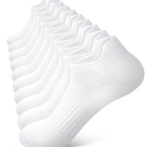 Women's Solid White Low-Cut Sports Socks, Size M5