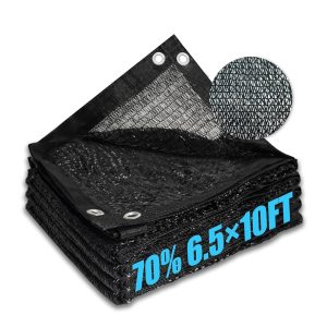 6.5' x 10' Black Agricultural Garden Net - 70% Light Transmission