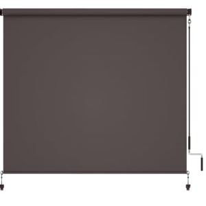8x8 Sunscreen Fabric Roller Shade, 508 Mocha Color, Crank Control