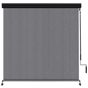 6x8 New Aluminum Roller Shade Shell in Light Gray with Wand