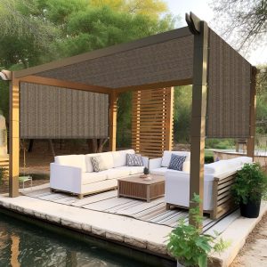 9' x 16' Mocha Color Gazebo Canopy