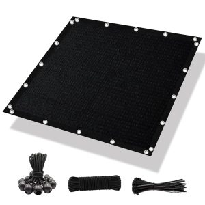 10' x 16' Black Garden Net, 160g, Seamless, Standard Configuration