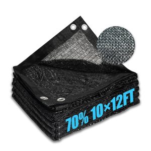 10' x 12' Black Agricultural Garden Net - 70% Light Transmission