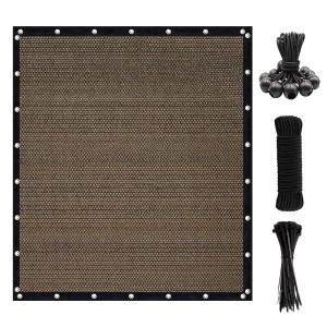 5' x 10' Mocha Garden Net, 160g, Seamless, Standard Configuration