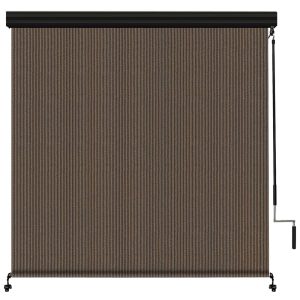 6x6 New Aluminum Shell Roller Shade in Mocha Color with Wand Control