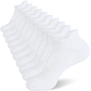 Women's Sports Socks with Terry Sole (Solid Color, White, Single Pair, Size M5)