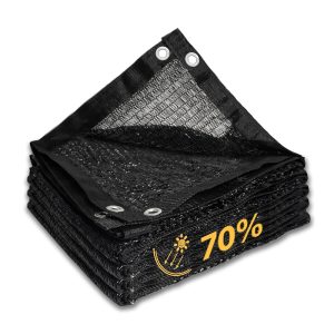 8' x 12' Black Agricultural Garden Net - 70% Light Transmission